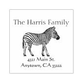 ゼブライラストレーション パーソナライズされた ラバースタンプ (インプリント)