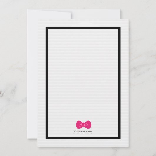 ゼブライントップハット招待状 招待状 (裏面)