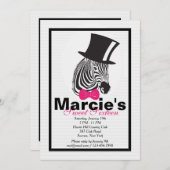 ゼブライントップハット招待状 招待状 (正面/裏面)