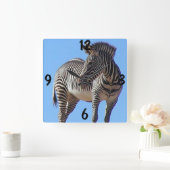 ゼブラウォール時計 スクエア壁時計 (ホーム)