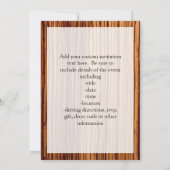 ゼブラウッフェイクドウッドグレインエグゼクティブ 招待状 (裏面)