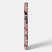 ゼブラエキゾチック動物パターン赤面ピンクモノグラム Case-Mate iPhoneケース (裏面 / 左)
