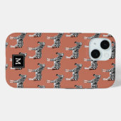 ゼブラエキゾチック動物模様テラコッタモノグラム Case-Mate iPhoneケース (裏面 (横))