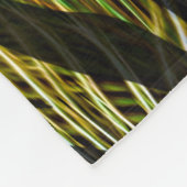 ゼブラエレガントアニマルプリントストライプピーコックフェザー フリースブランケット (角)