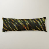 ゼブラエレガントアニマルプリントストライプピーコックフェザー ボディピロー (裏面)