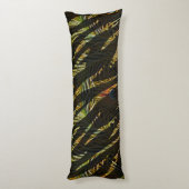 ゼブラエレガントアニマルプリントストライプピーコックフェザー ボディピロー (裏面 (縦))