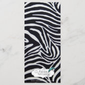 ゼブラエレガントストライプのメ結婚ニュー メニュー (裏面)