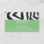 ゼブラエレガントパターン 名刺 (裏面)