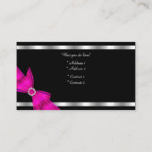 ゼブラエレガントヒョウ黒熱ピンク2 名刺 (裏面)