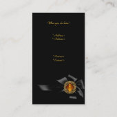 ゼブラエレガントヒョウ黒金ゴールド 名刺 (裏面)