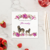 ゼブラエレガントピンクフローラベビーシャワーパーティー スタンダードカクテルナプキン (インサイチュ)