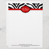 ゼブラエレガントプリント レターヘッド (正面/裏面)