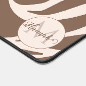 ゼブラエレガントモカ模様 デスクマット (コーナー)