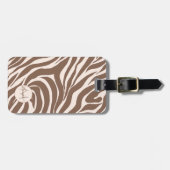 ゼブラエレガントモカ模様 ラゲッジタグ (正面横)