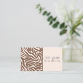 ゼブラエレガントモカ模様 名刺 (スタンド正面)