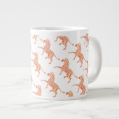 ゼブラオレンジとホワイトシルエット ジャンボコーヒーマグカップ (正面右)