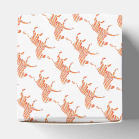 ゼブラオレンジとホワイトシルエット フェイバーボックス (上部)