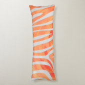 ゼブラオレンジとホワイトシルエット ボディピロー (裏面 (縦))