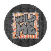 ゼブラオレンジとホワイトワイルドミー カッティングボード (正面)