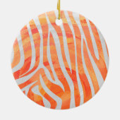 ゼブラオレンジとホワイトワイルドミー セラミックオーナメント (裏面)