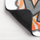 ゼブラオレンジとホワイトワイルドミー マウスパッド (コーナー)