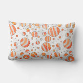 ゼブラオレンジアンドホワイト水玉模様 ランバークッション (裏面)