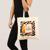 ゼブラカクテルビーチバッグ5時 トートバッグ (正面(商品))