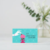 ゼブラカップケーキターコイズダマスクベーカリー 名刺 (スタンド正面)
