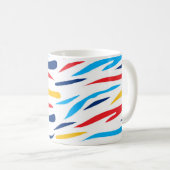 ゼブラカラフルストライプ コーヒーマグカップ (正面右)