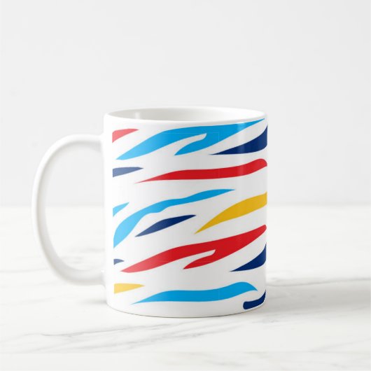 ゼブラカラフルストライプ コーヒーマグカップ (左)
