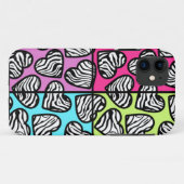 ゼブラカラフルハートiPhone 5ケース Case-Mate iPhoneケース (裏面(横))