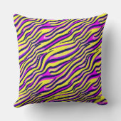 ゼブラカラフルプリントのストライプ抽象芸術パターン クッション (裏面)