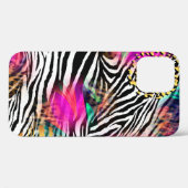 ゼブラカラフル抽象芸術柄 Case-Mate iPhoneケース (裏面 (横))