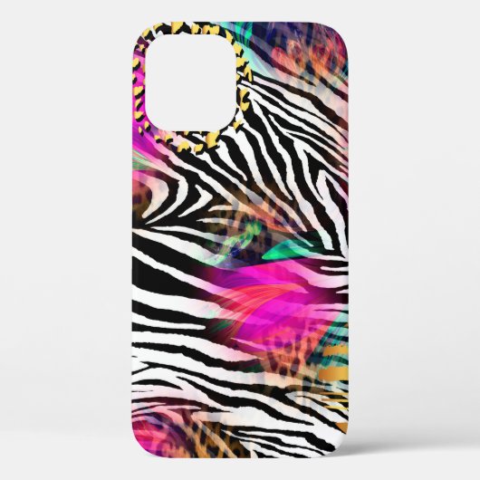 ゼブラカラフル抽象芸術柄 Case-Mate iPhoneケース (裏面)