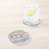 ゼブラカラフル抽象芸術 コースター (側面)