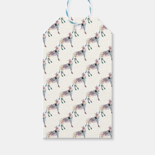 ゼブラカラフル氏 ギフトタグ (正面)