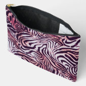 ゼブラカラフル縞模様 アクセサリーポーチ (見開き)