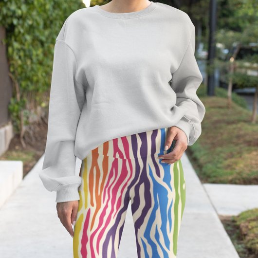 ゼブラカラフル野生動物のパターン レギンス