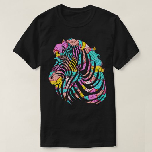 ゼブラカラフル Tシャツ (デザイン正面)