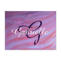 ゼブラガーリー抽象芸術 |かわいいピンク紫モノグラム