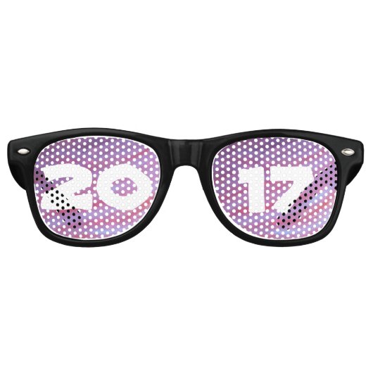 ゼブラガーリー抽象芸術 |かわいいピンク・パープル卒業 レトロサングラス (正面)
