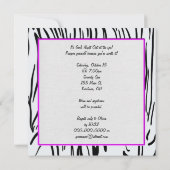 ゼブラガールズナイトアウト 招待状 (裏面)