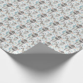 ゼブラキュートベビーパステルウォーターカラーパターン ラッピングペーパー (角)