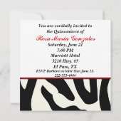 ゼブラクラウンキンセアニェラ招待状 招待状 (裏面)