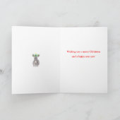 ゼブラクリスマスカード、カスタマイズ可能なホリデーカード シーズンカード (内部)