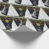 ゼブラクリスマスツリーコラージュ ラッピングペーパー (角)