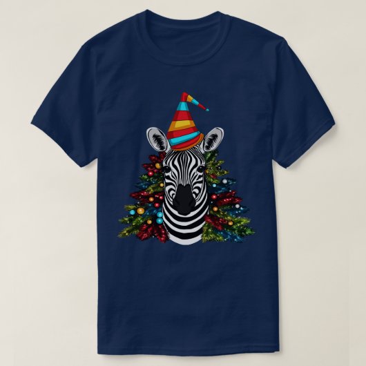 ゼブラクリスマス Tシャツ (デザイン正面)