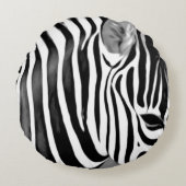 ゼブラクローズアッププリントno2 ラウンドクッション (正面)