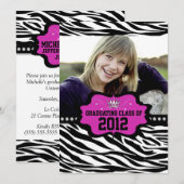 ゼブラクールプリンセス2012卒業招待状 招待状 (正面/裏面)