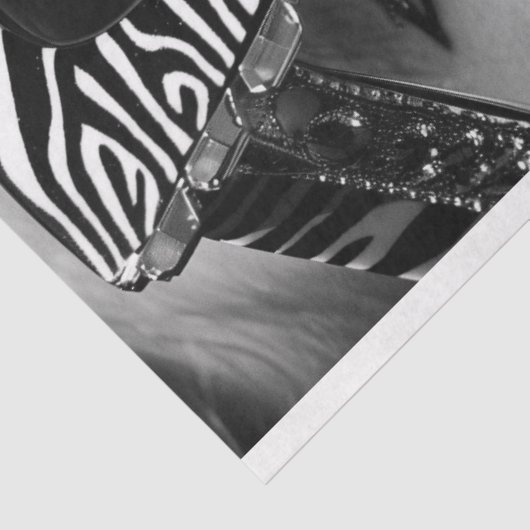 ゼブラグラムストライプのラインストーンのサングラスデコページ 薄葉紙 (詳細)